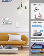Smart Wi-Fi Light Switch Way2.4GHz WiFi 120V AC 60Hz Alexa /Google Compatible
