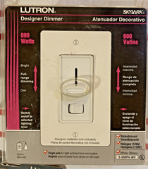 Lutron Skylark Dimmer Switch Single Pole 600 Watts White