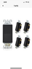 50 pack ELEGRP Matte Black Single Pole Decorator Light Switch’s