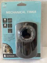 ECO Plugs Mechanical Timer OUTDOOR 1001 804 616 / 2 4 6 8 hr Dusk/Dawn 2 outlet