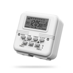 BN-LINK Indoor Digital Light Timer, Dual Independent, 1-Pack, 3 Prong