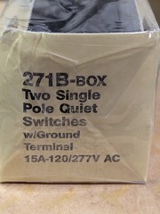 EAGLE ELECTRIC 271B TWO SINGLE POLE QUIET TOGGLE SWITCH NEW