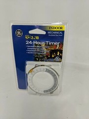GE 24HR Mechanical Timer 1 Outlet Polarized White 58285. Box D16