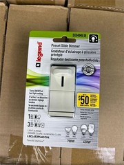 Legrand Preset Slide Dimmer Switch Light Almond LSCL543PLACCV4 LED + CFL
