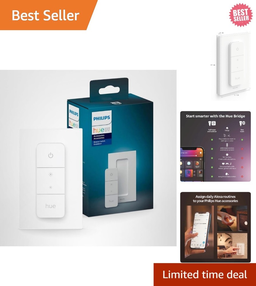 Philips Hue White Smart Dimmer Switch – Enjoy Seamless Light Control Anywhere