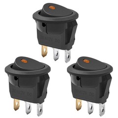 New 3pc Car Truck Rocker Toggle Switch Yellow Light On-Off Control 12V Red