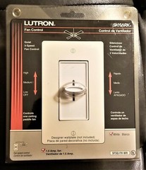 **NEW** In Package / LUTRON 3-Speed Fan Control Skylark White Single Pole