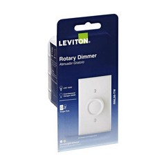 Leviton Trimatron Thermoplastic/Metal Light Almond/White 1-Pole Dimmer Knob 600W