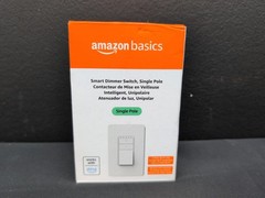 Amazon Basics Smart Dimmer Switch Single Pole 2.4 GHz Work with Alexa White