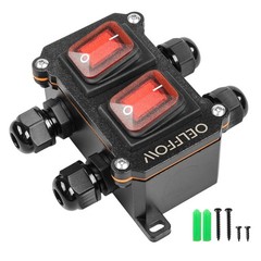 Waterproof On Off Toggle Switch Double Switch with Red Light Rocker B…