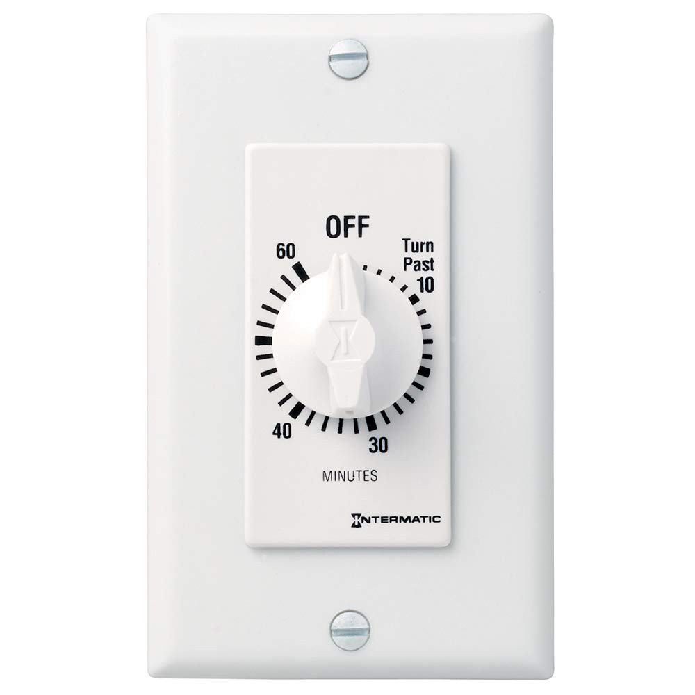 FD60MWC 60-Minute Spring-Wound In-Wall Countdown Timer Switch Auto-Off White