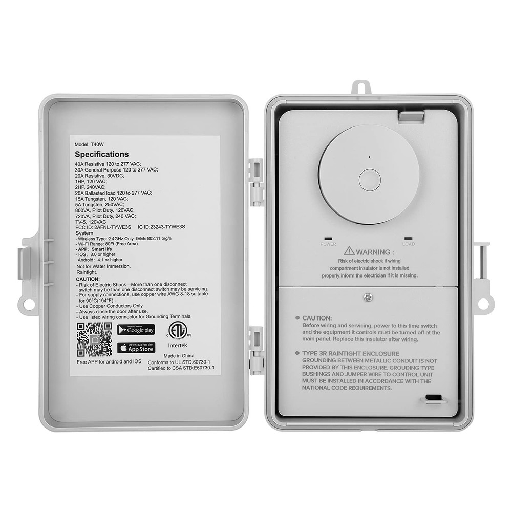Wifi Pool Timer 40 Amp 1hp 120v 2hp 240v Outdoor Indoor Smart Switch Heavy Duty