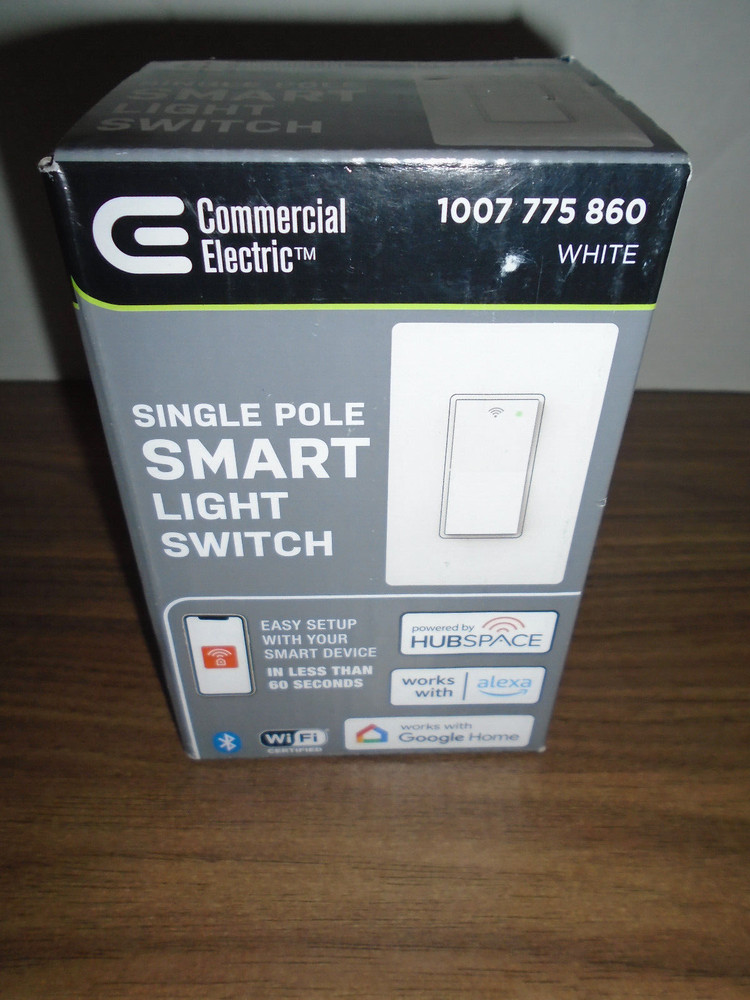 Smart Hubspace 10 Amp Single-Pole Specialty Light Switch with WiFi and Bluetooth