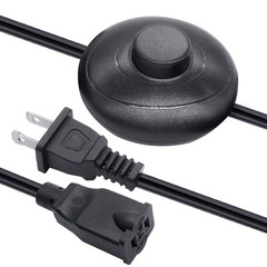 Foot Switch Floor Black Foot Pedal Push Switch round Inline Lamp Light On-Off C