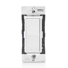 Leviton Decora 15 amps Three Pole Rocker Wi-Fi Remote Control White