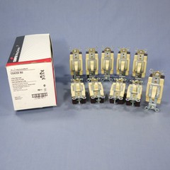 Cooper CS420V Ivory Commercial Grade Toggle Wall Light Switches 4-Way 20A 10pcs