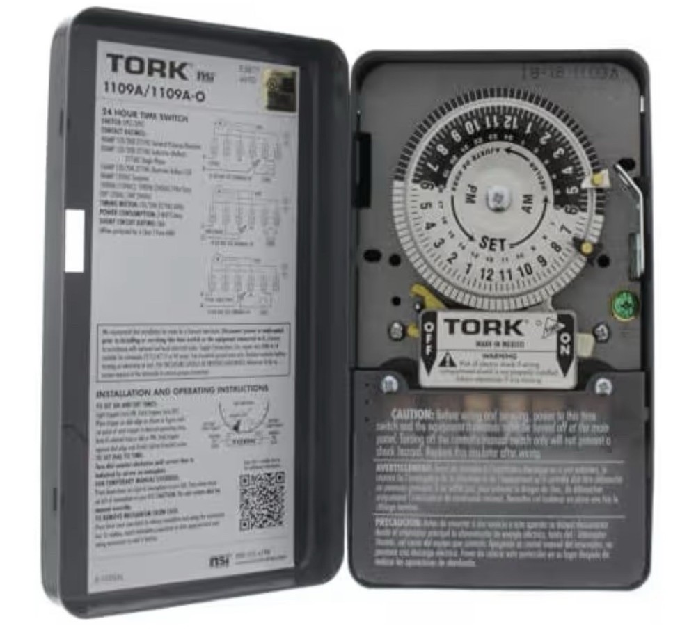 Tork 1109A – 120v 24-Hour Timer, DPST