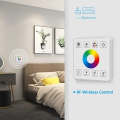 RGB LED Controller, RF Wireless Remote Control, Dimmable LED Wall Controller …