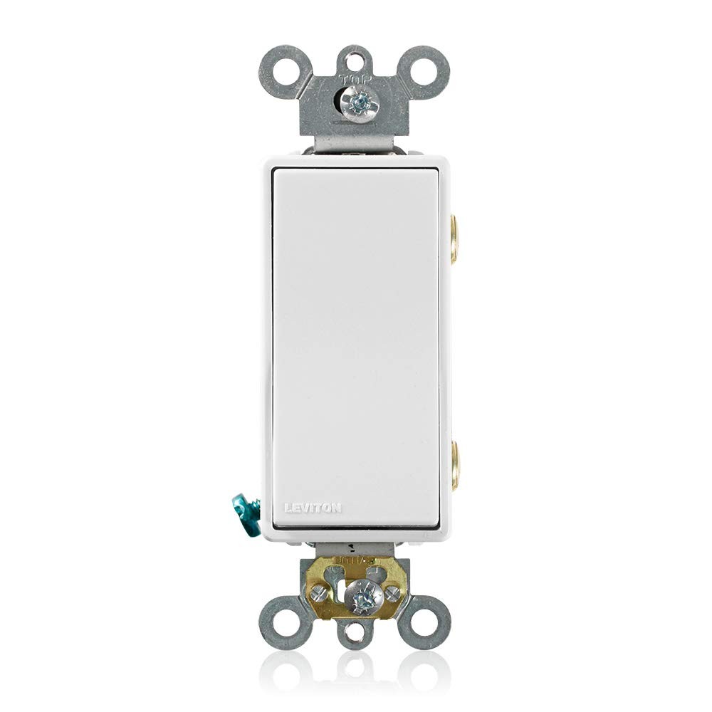Leviton 20 Amp 120/277 Volt Decora Plus Rocker Double-Pole Ac Quiet Switch