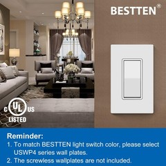 40 Count Light Switches 15A 120-277V Listed Durable White