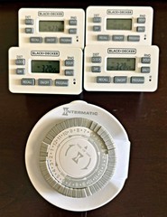 5 Timers 4 ea Black + Decker BDXPA0022 & 1 ea Intermatic TN300