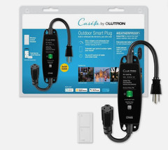 Caseta Weatherproof+ Outdoor Smart Plug With Pico Remote For Landscape/String