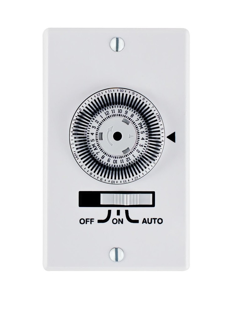 Intermatic IW700K Heavy-Duty Mechanical in-Wall Timer – 20 A No Size, White