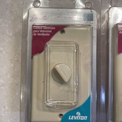 Two Pack Leviton 6619 Cream Colored – Decora Quiet Fan Speed Control – NOS