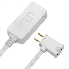 5 Ft. Extension Cord White Plug in Dimmer Switch for LED/CFL Lights and Incandes