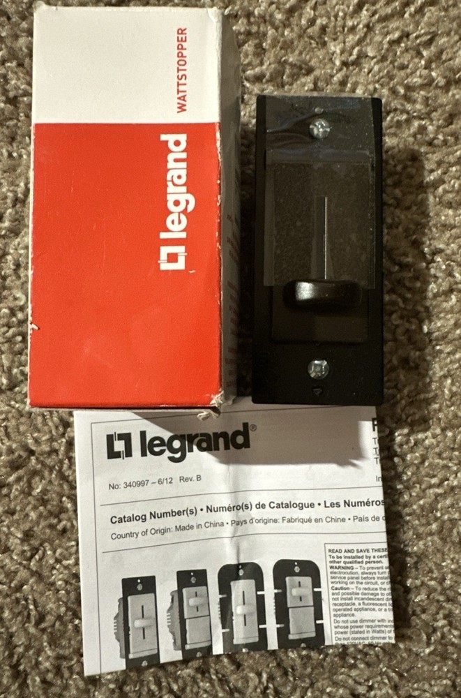 Legrand LS600-LA 600W Brown Color Slide & Backwire Dimmer 120V Brand New