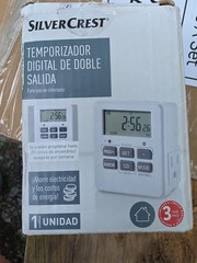 Silvercrest 7 Day Electric Programmable Dual Outlet Plug In Clock Timer Switch