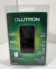 (1) Lutron Diva Dimmer LED+ DVCL-153PH Single pole 3-Way Black – NEW