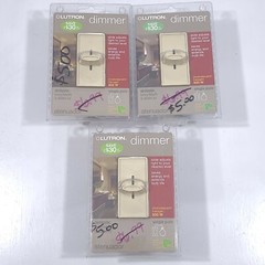 New *3 Packs Lutron Skylark 600-Watt Ivory Slide Dimmer S-600H-IV Ivory