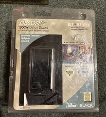 Leviton VZM10-1LE Black Vizia Light Dimmer Switch 1000VA Magnetic Low Voltage