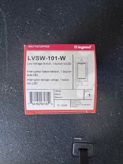 WATTSTOPPER WHITE LOW VOLTAGE LED SWITCH 1 BUTTON LVSW-101-W (Case Of 10)