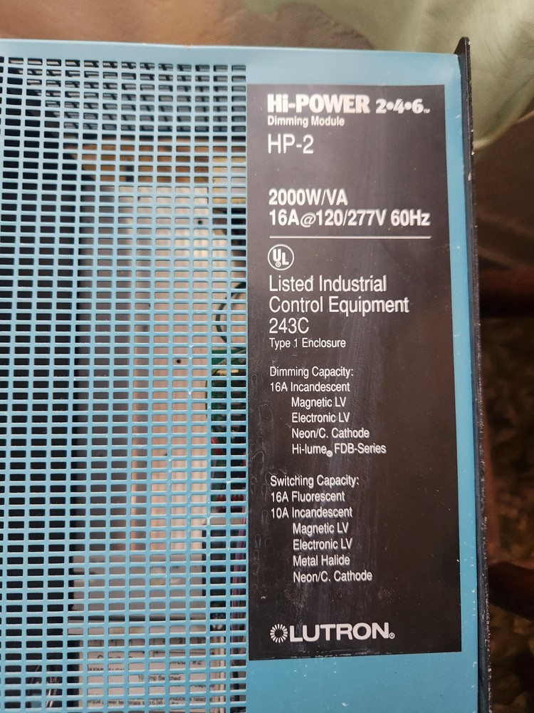 Lutron Hi-Power HP-2 Dimming Module 2000 W/VA 16 Amp 277 VAC Lighting Part