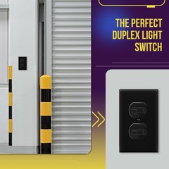 Duplex Double Toggle Light Switch, Single Pole, Side Wiring, Copper Wire Only,
