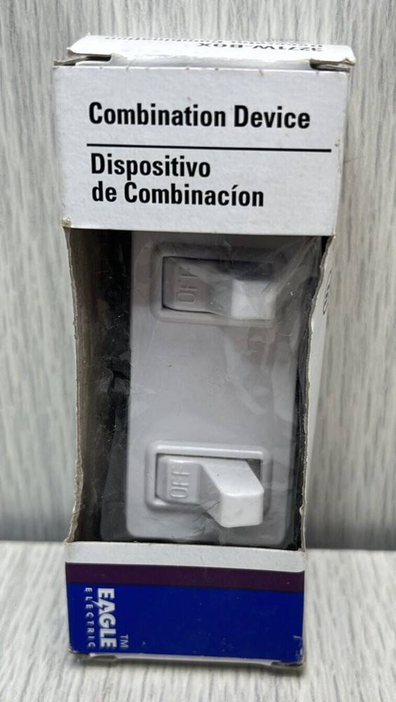 Eagle Electric Combination Device White 2 Single Pole Switches 3271W-BOX