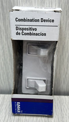 Eagle Electric Combination Device White 2 Single Pole Switches 3271W-BOX