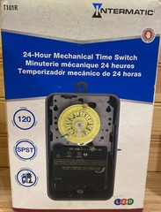 INTERMATIC T101R 24 HOUR MECHANICAL TIMER SWITCH INDOOR/OUTDOOR, 120 VOLT
