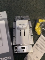 (2) Lutron S2-LF-WH Skylark 2.5 Amp Fan Controls / 300W Dimmer for Incandescent