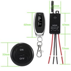 dstfuy Mini Wireless Switch 12V,5V/12V/48V/10A Relay Remote Switch for Lights…