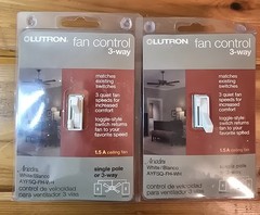 2 pack – Lutron Fan Control AYFSQ-FH-WH – White – Single Pole or 3-Way