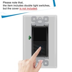 Black Single Pole Rocker Light Switch 15A Multi-Gang Compatible UL Listed 2PCS