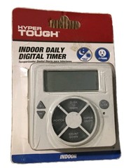 Hyper Tough Indoor Digital Electrical Outlet Timer Dusk Dawn Home Security Plug