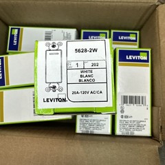 10 Leviton 20 Amp, 120 Volt, Decora Plus Rocker Pilot Light, Illuminated On, Req