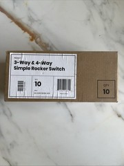 LOT OF 10 DEAKO DS-SS4N-WHNL-UCX SIMPLE ROCKER SWITCH (1/3/4-WAY)