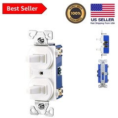 Dependable 271W 15-Amp Toggle Switch, 120/277V, Ideal for Workshops, White