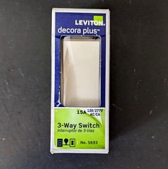 LEVITON Light Almond 3-Way Switch 5693 Decora Plus 15A 15 Amp 5693 120/277v