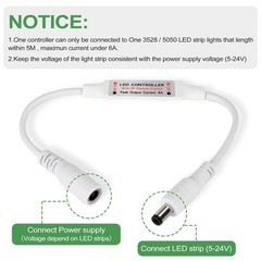 RF LED Light Controller, 11 Key Single Color Wireless Remote, DC 5-24v